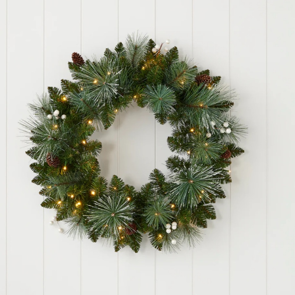 Seasonal LLC Glistening Mountain Pine Wreath